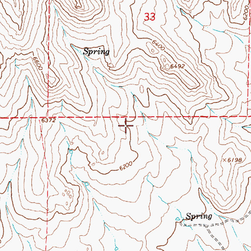 Topographic Map of Carlson Spring, NV