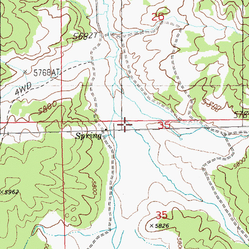 Topographic Map of Cave Creek, NV