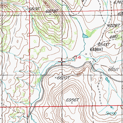 Topographic Map of Ewoz Creek, NV