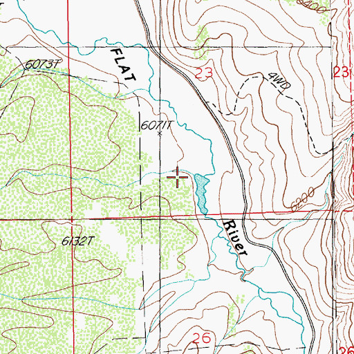 Topographic Map of Dam Gulch Creek, NV