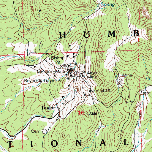 Topographic Map of Argus Mine, NV