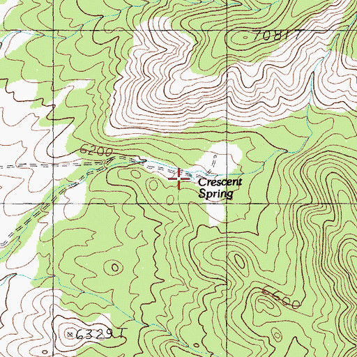 Topographic Map of Crescent Spring, NV