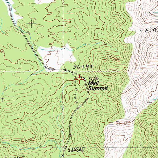Topographic Map of Mail Summit, NV