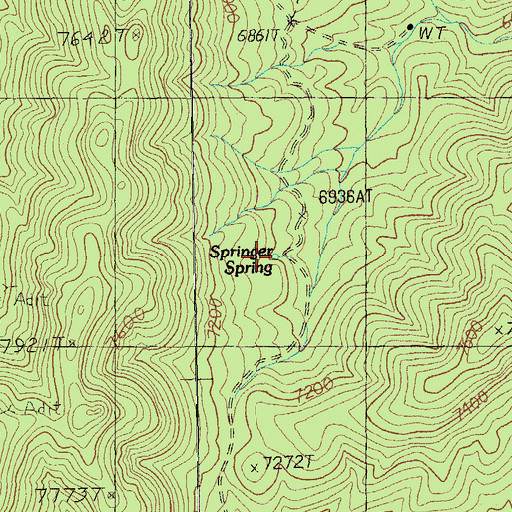 Topographic Map of Springer Spring, NV