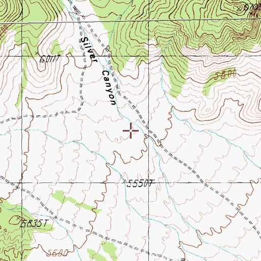 Topographic Map of Silver Canyon, NV