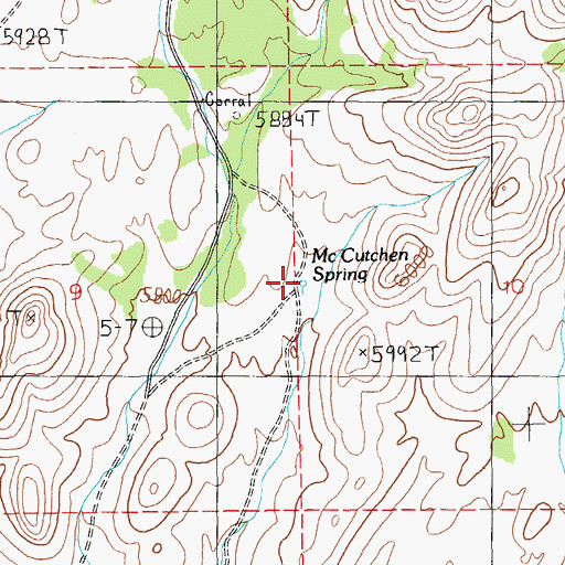 Topographic Map of McCutchen Spring, NV