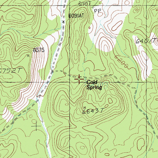 Topographic Map of Cold Spring, NV