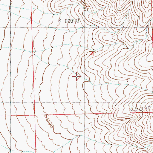 Topographic Map of Basin Canyon, NV