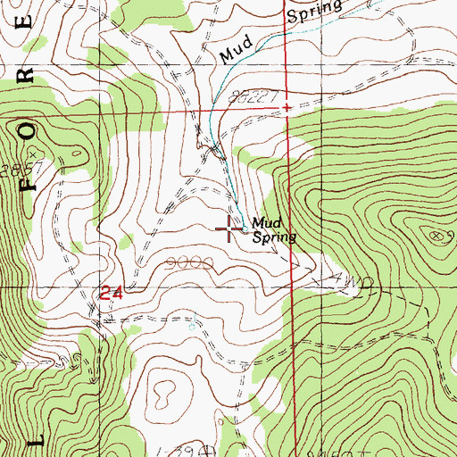 Topographic Map of Mud Spring, NV