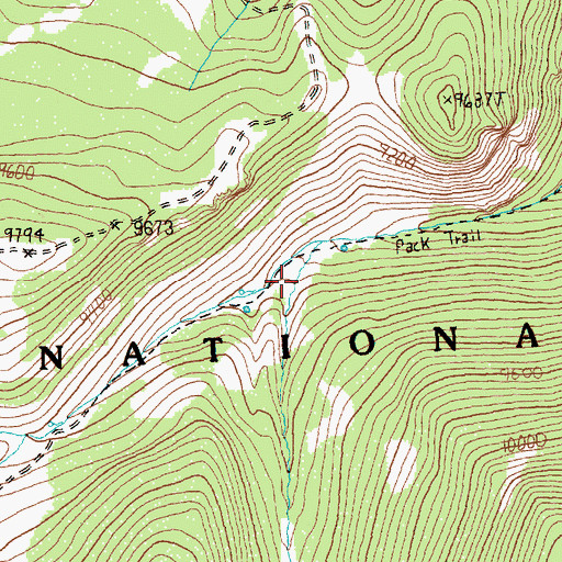 Topographic Map of Big Canyon, NV