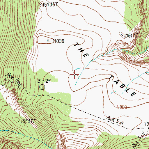 Topographic Map of The Table, NV