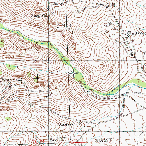 Topographic Map of South Fork Hendrys Creek, NV