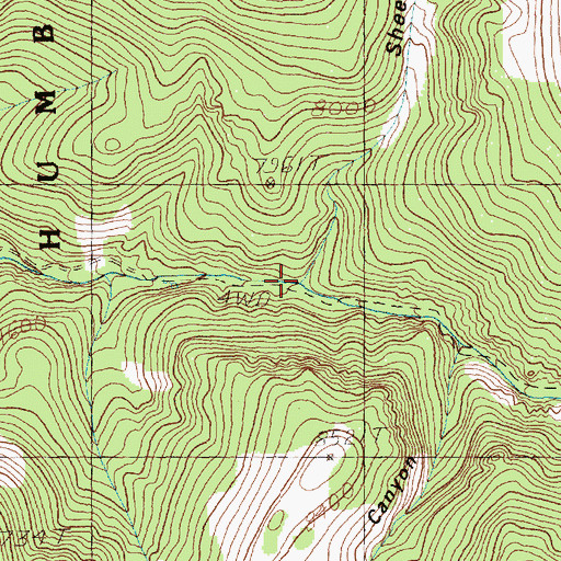 Topographic Map of Sheep Canyon, NV
