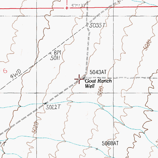 Topographic Map of Goat Ranch Well, NV