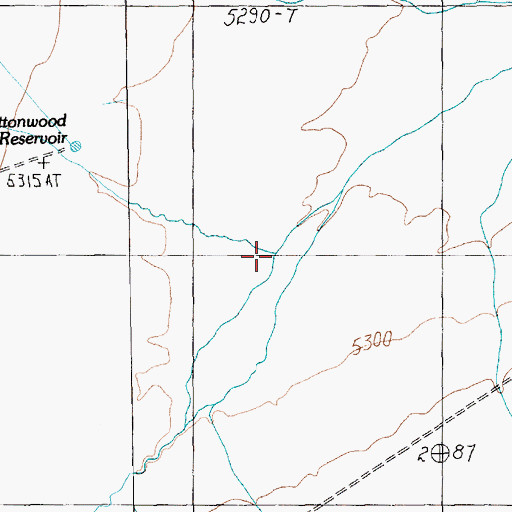 Topographic Map of Barton Creek, NV