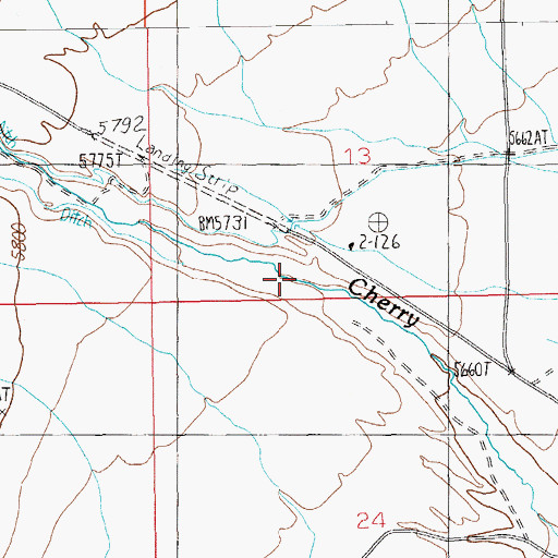 Topographic Map of Cherry Canyon, NV