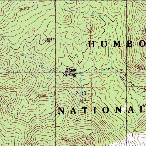 Topographic Map of Black Spring, NV