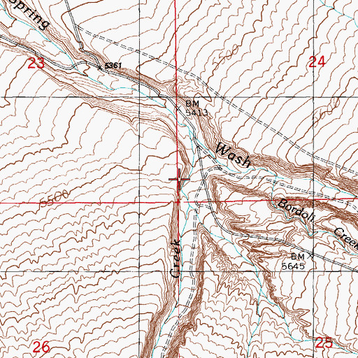 Topographic Map of Hooper Canyon, NV