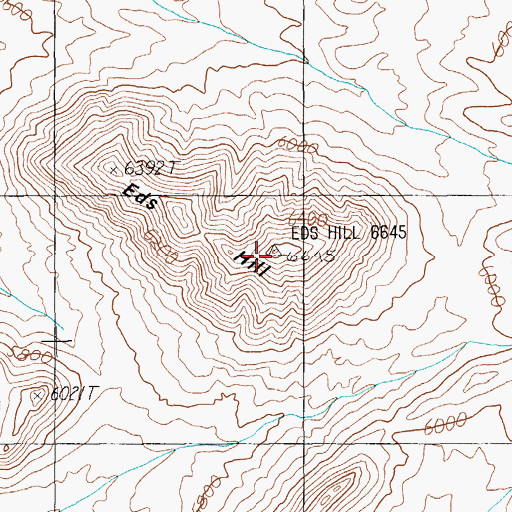 Topographic Map of Eds Hill, NV