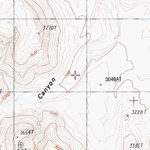 Topographic Map of Side Canyon, NV