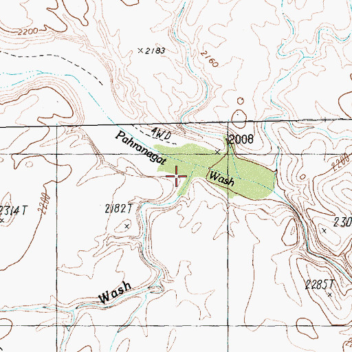 Topographic Map of Hidden Wash, NV