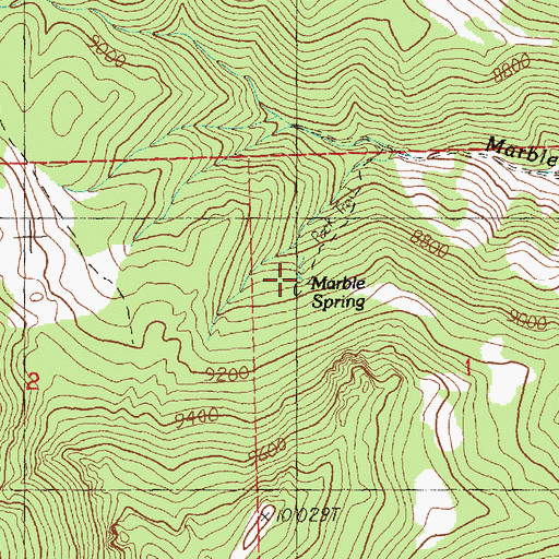 Topographic Map of Marble Spring, NV