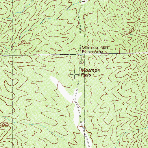 Topographic Map of Mormon Pass, NV