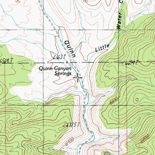 Topographic Map of Little Water Canyon, NV