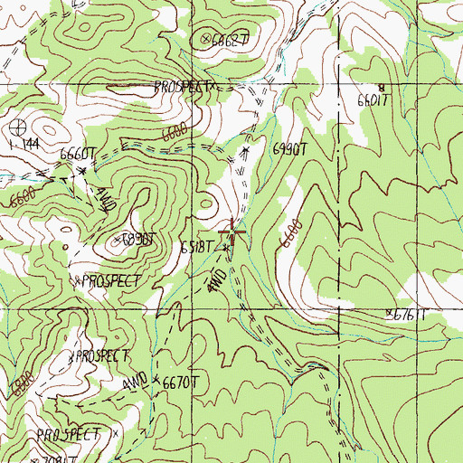 Topographic Map of Sawmill Canyon, NV