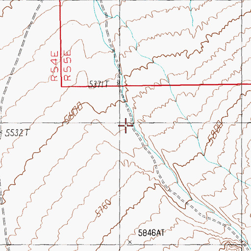 Topographic Map of Dry Canyon, NV
