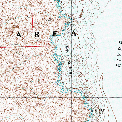 Topographic Map of Gold Cross Bay, NV