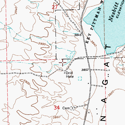 Topographic Map of Logan Creek, NV