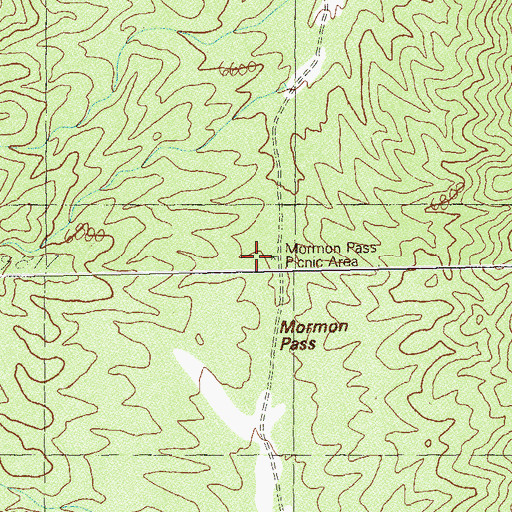 Topographic Map of Mormon Pass Picnic Area, NV