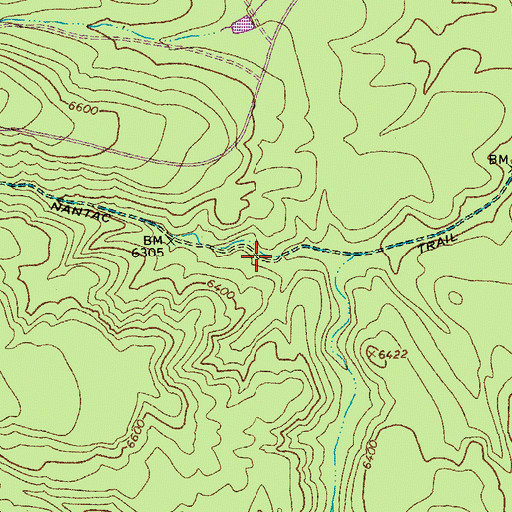 Topographic Map of Nantac Trail, AZ