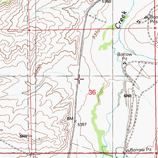 Topographic Map of Smith Creek Well Number Fifty Six, NV