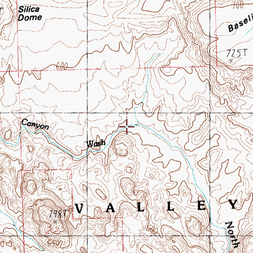 Topographic Map of Fire Canyon Wash, NV