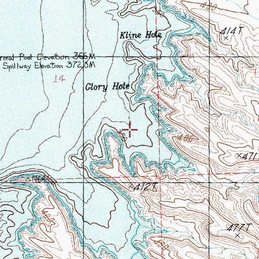 Topographic Map of Glory Hole, NV