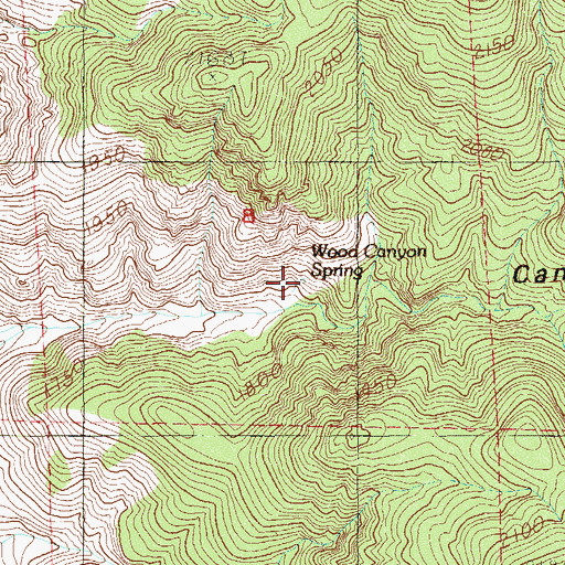 Topographic Map of Wood Canyon Spring, NV