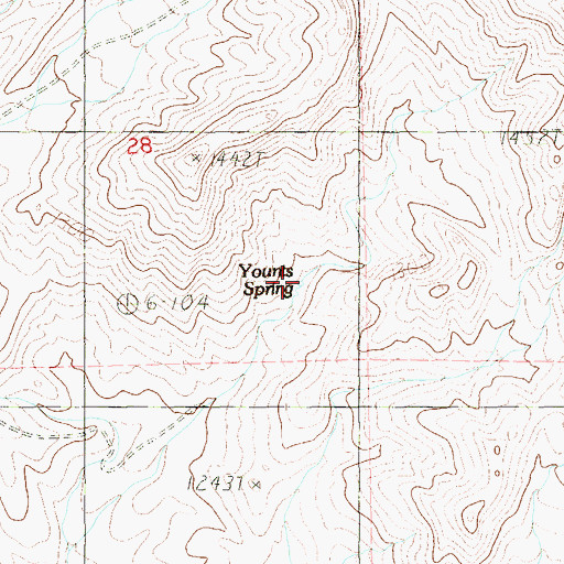 Topographic Map of Younts Spring, NV