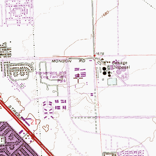 Topographic Map of Horsemans and Dog Fanciers Park, NV
