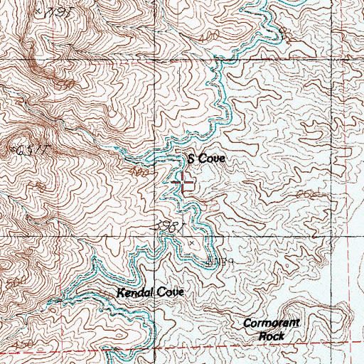 Topographic Map of S Cove, NV