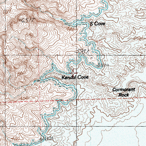 Topographic Map of Kendal Cove, NV