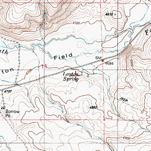 Topographic Map of Layton Spring, NV