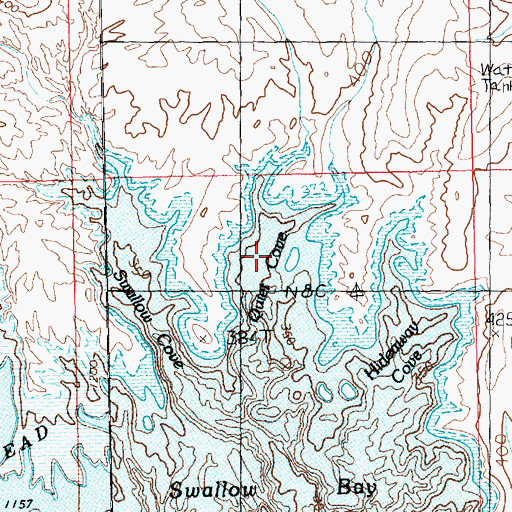 Topographic Map of Quiet Cove, NV