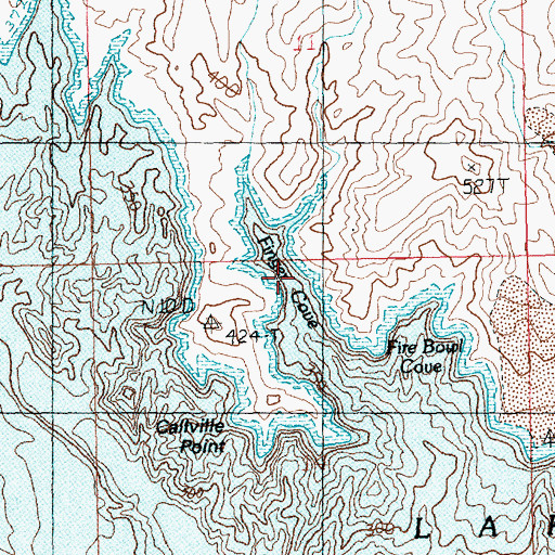 Topographic Map of Finger Cove, NV