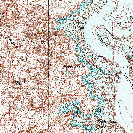 Topographic Map of Blue Slide, NV