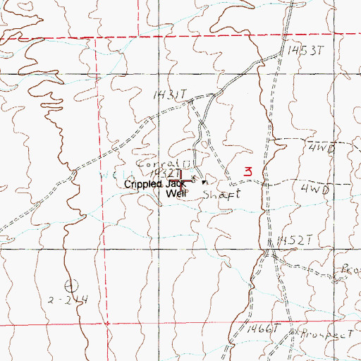 Topographic Map of Crippled Jack Well, NV