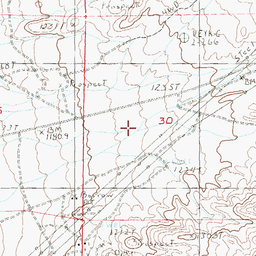 Topographic Map of Big Tiger Wash, NV