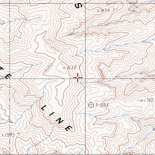Topographic Map of State Line Hills, NV