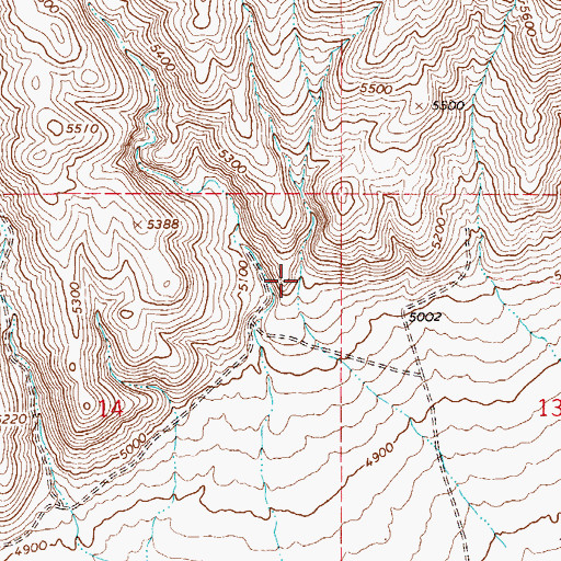 Topographic Map of Meyers Reservoir, NV